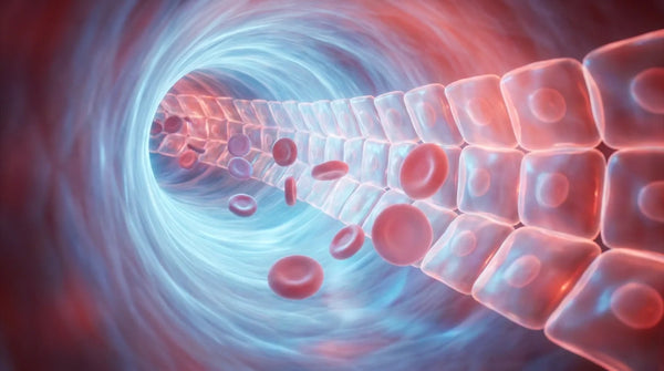 Microscopic view of healthy endothelial cells protected from blood sugar damage